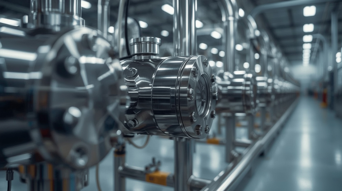 Egy modern tömegmérő berendezés részletei az autóipari gyártósoron.