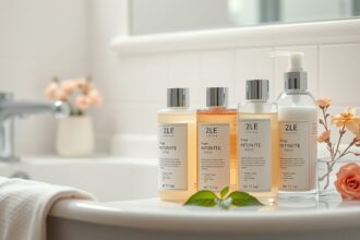 Intim mosakodók a fürdőszobában rózsaszín virágokkal