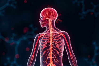 Autonóm idegrendszer grafikus ábrázolása, egészség és harmónia