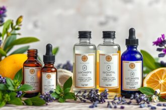 Aromaolajok természetes megoldásokhoz, illóolajok és citrusok környezetében.