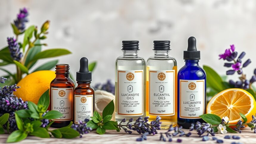 Aromaolajok természetes megoldásokhoz, illóolajok és citrusok környezetében.