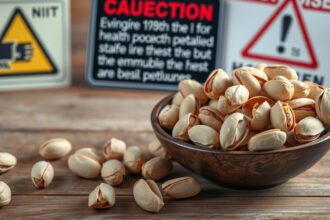 Pisztácia a figyelmeztető táblák közepette