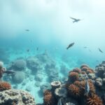 Korallzátonyok és vízi élőlények az óceánban