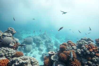 Korallzátonyok és vízi élőlények az óceánban