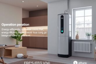 FÉG V4 vízmelegítő otthoni használatra, modern dizájnnal és hatékony működéssel.