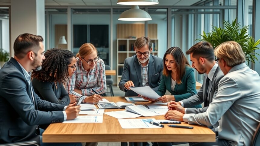 Csapatmunka toborzás során, álláshirdetés írásának megbeszélése