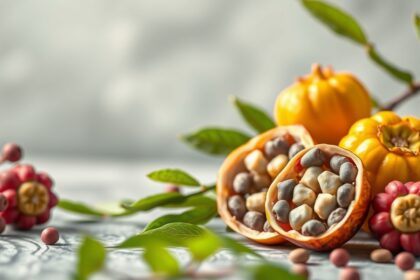 Triphala gyógynövények makró látványos elrendezésben.