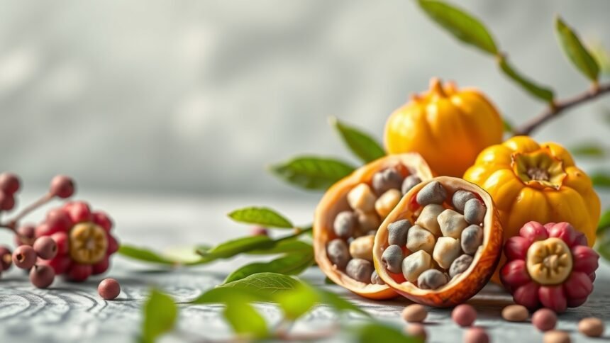 Triphala gyógynövények makró látványos elrendezésben.