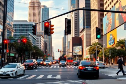 Közlekedési lámpák a városi forgalomban