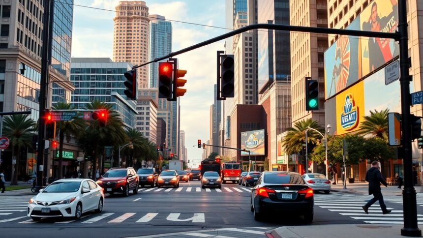 Közlekedési lámpák a városi forgalomban