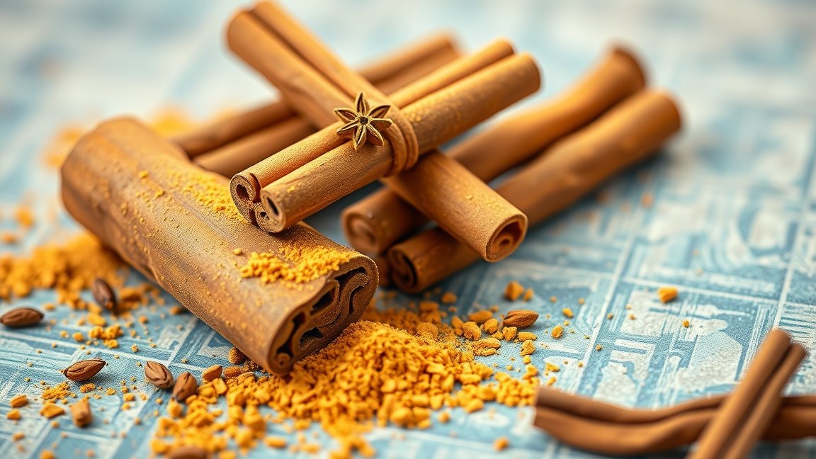 Fahéjszeletek és fahéjpor egészségi előnyökkel
