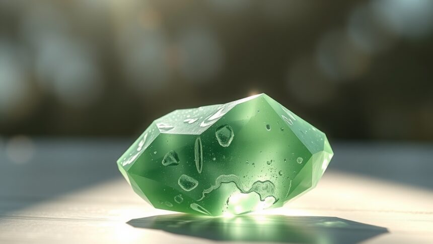 Zöld jade kristály, amely harmonizálja az érzelmeket és a lelket