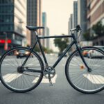 Egysebességes kerékpár városi környezetben, a minimalizmus szimbóluma