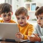 Gyerekek használják az internetet, tanulás és játék közben.
