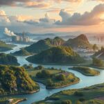 Természetes táj gyárakkal, a környezeti hatások elemzése szempontjából