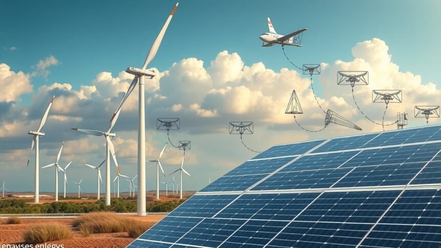 Megújuló energia források: szél- és napenergia egy modern tájban