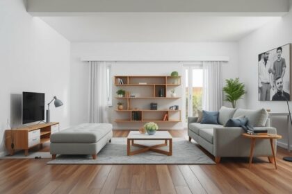 Modern otthon nappali berendezés powerline adapter használata mellett