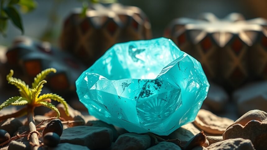 Turkinit kristály, amely a spiritualitás és az egészség harmóniáját képviseli.