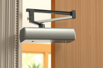 Hidraulikus ajtóbehúzó otthon, amely biztosítja a csendes zárást.