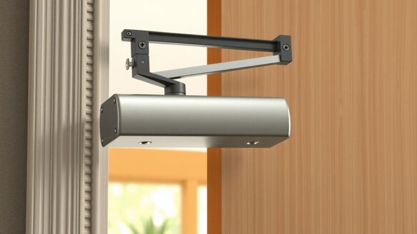 Hidraulikus ajtóbehúzó otthon, amely biztosítja a csendes zárást.