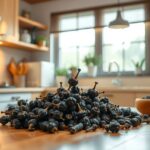 Bors fűszer étkezőasztalon, figyelmeztetve az egészségügyi hatásokra.