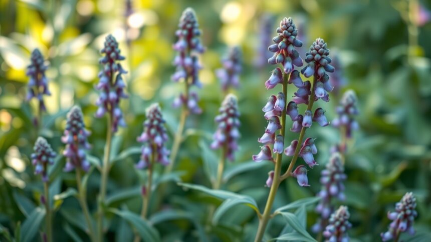 Kecskeruta virágok a természetben, elősegítve az egészséget.