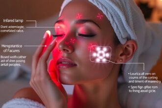 Infralámpa arcápolás során, a bőr fiatalításához és kollagéntermelés serkentéséhez.