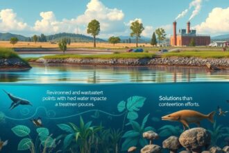 Kép a szennyvíz környezeti hatásairól és megoldásairól.