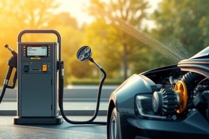 Benzinpumpa és autó motor működése a töltőállomáson