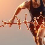 Futó sportoló mellette látható propionát molekula