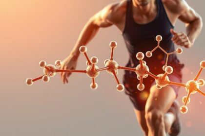 Futó sportoló mellette látható propionát molekula