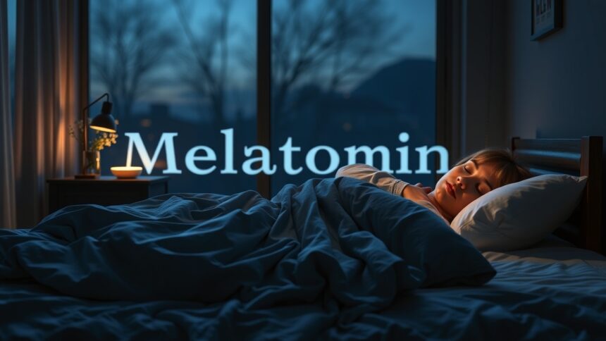 Alvó gyermek a melatonin hormon hatására nyugodt éjszakán.