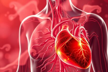 Anatómiai ábra a szív és érrendszer hatásairól a hőségben.