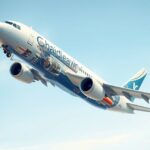 Repülőgép emelkedés közben, aerodinamikai elvek alapján.