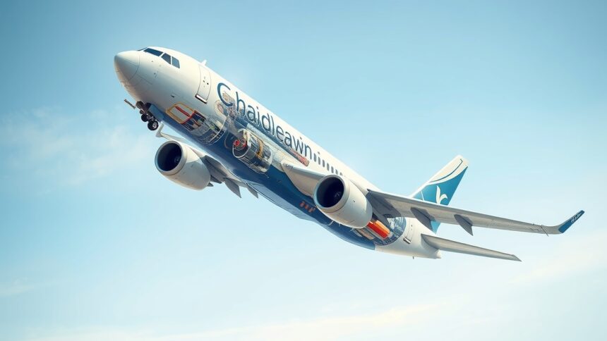 Repülőgép emelkedés közben, aerodinamikai elvek alapján.