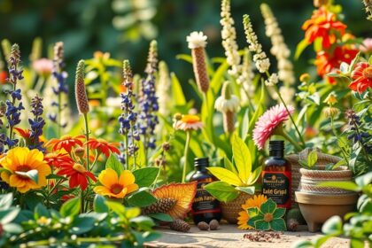 Színes virágok és Herbafulvo termékek az egészség javításáért.