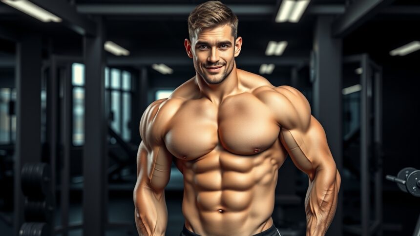 Testépítő bemutatja a Dianabol hatásait az edzőteremben.