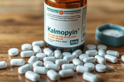 Kalmopyrin fájdalomcsillapító tabletták és üveg