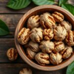 Friss diók tálban, természetes szívvédő hatással.