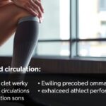 Kompressziós zokni viselése a jobb vérkeringés érdekében.