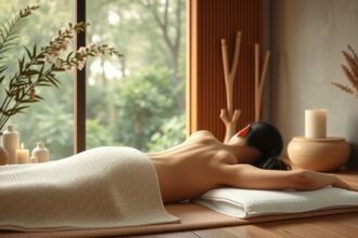 Nyirokmasszázs kezelése relaxáló környezetben, női alany