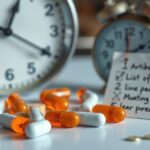 Antibiotikumok és óra, gyógyszeres kezelés ellenőrző lista