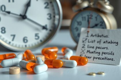 Antibiotikumok és óra, gyógyszeres kezelés ellenőrző lista