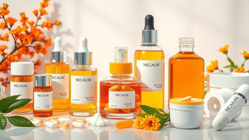 Nikotinamidot tartalmazó szépségápolási termékek különböző formái