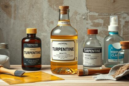 Különböző terpentin termékek, felhasználásra kész.