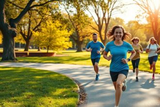 Futók a napsütésben, egészséges életmódot képviselve