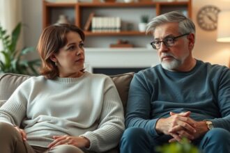 Pár beszélgetés közben, nagy korkülönbséggel a kapcsolatban