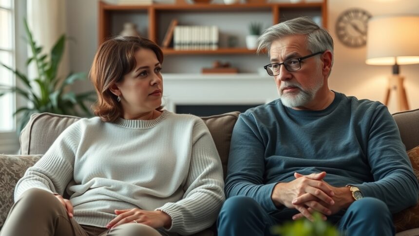 Pár beszélgetés közben, nagy korkülönbséggel a kapcsolatban