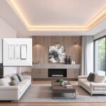 Modern vezeték nélküli kapcsoló egy elegáns nappaliban