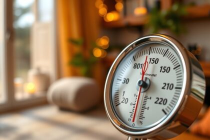 Hőmérő kibővített nézetben, lakóterületen való használatra.